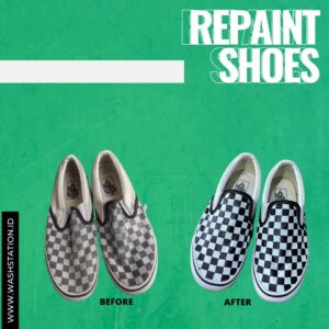 Repainting Sepatu Checkerboard